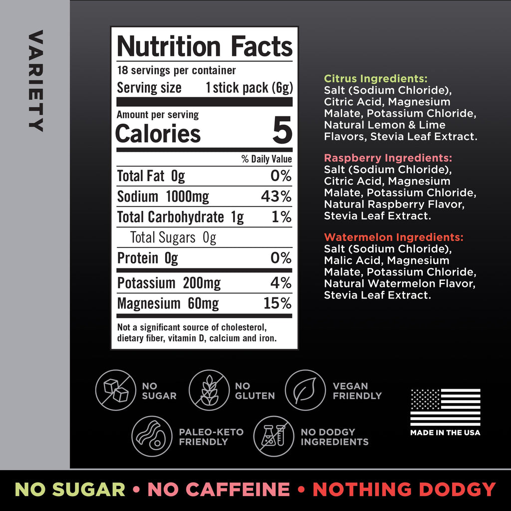 LMNT Zero Sugar Electrolytes - Raspberry Salt | Drink Mix | 30-Count