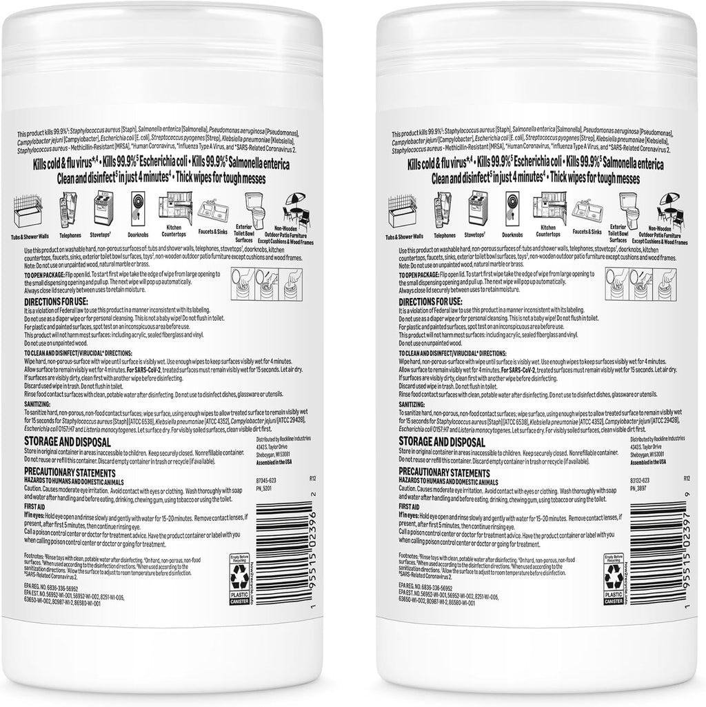 Amazon Basics Disinfecting Wipes, Fresh scent, Sanitizes, Cleans, Disinfects, Deodorizes, 85 Count: Pallet of 480 (80 x 6-pack), Packaging May Vary