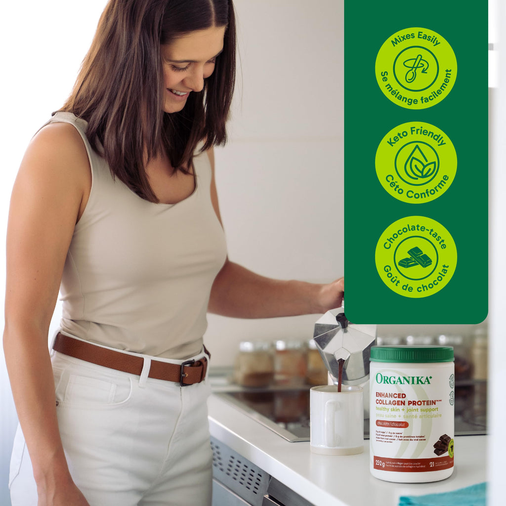 Organika Enhanced Collagen Peptides Powder (Type 1 & 3) | Unflavoured - 500g, 50 servings