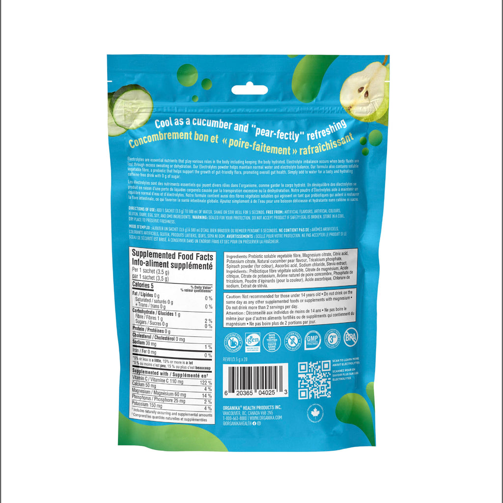 Organika Canadian-Made Electrolytes Powder |Classic Lemonade - 210g