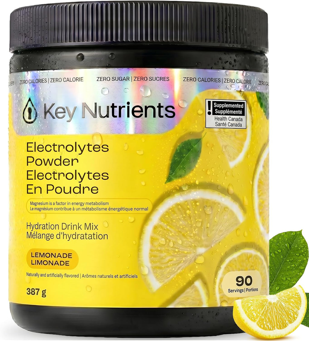 KEY NUTRIENTS Multivitamin Electrolytes Powder, Lemonade, 90 Servings