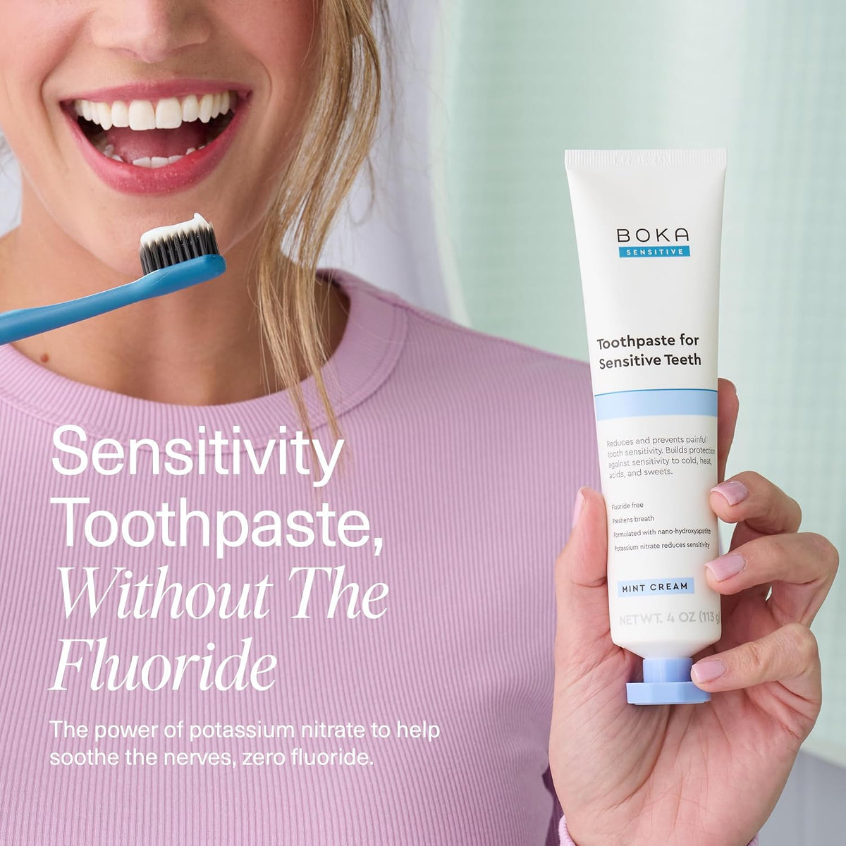 Boka Toothpaste - Nano Hydroxyapatite Toothpaste, Fluoride Free Toothpaste
