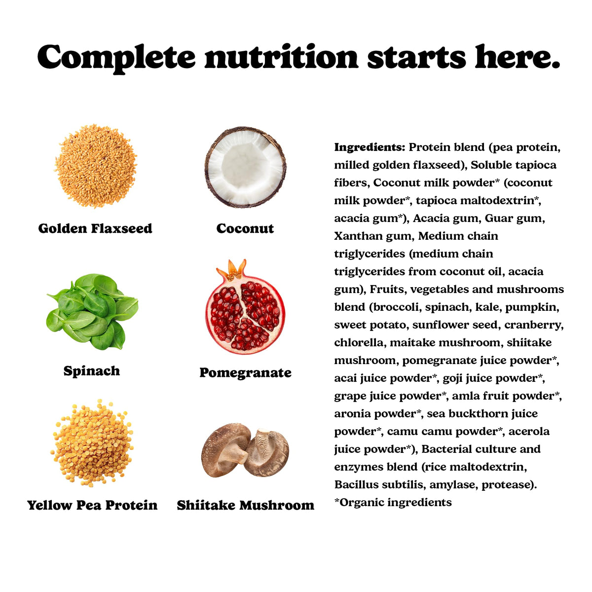 Good Protein All-in-One Shake, Plant-Based Protein Powder, Bananas & Cream