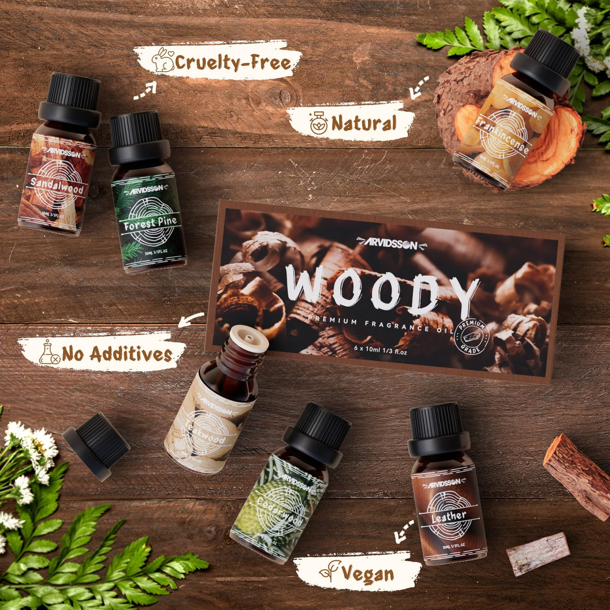 Essential Oils Roll On Set, Natural Aromatherapy Oil Roller for Body, Skin, Massage, Essential Oil Blends - Sweet Dream, Unwind, Breahte, Balance, Focus, Happy, Gifts for Women