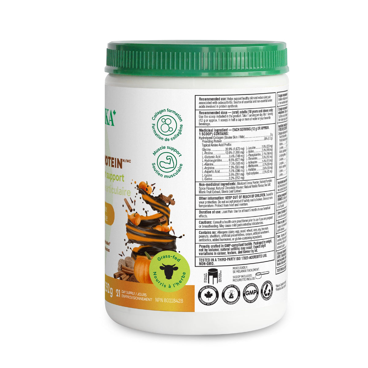 Organika Enhanced Collagen Peptides Powder (Type 1 & 3) | Unflavoured - 500g, 50 servings