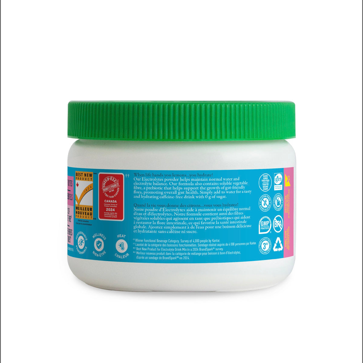 Organika Canadian-Made Electrolytes Powder |Classic Lemonade - 210g