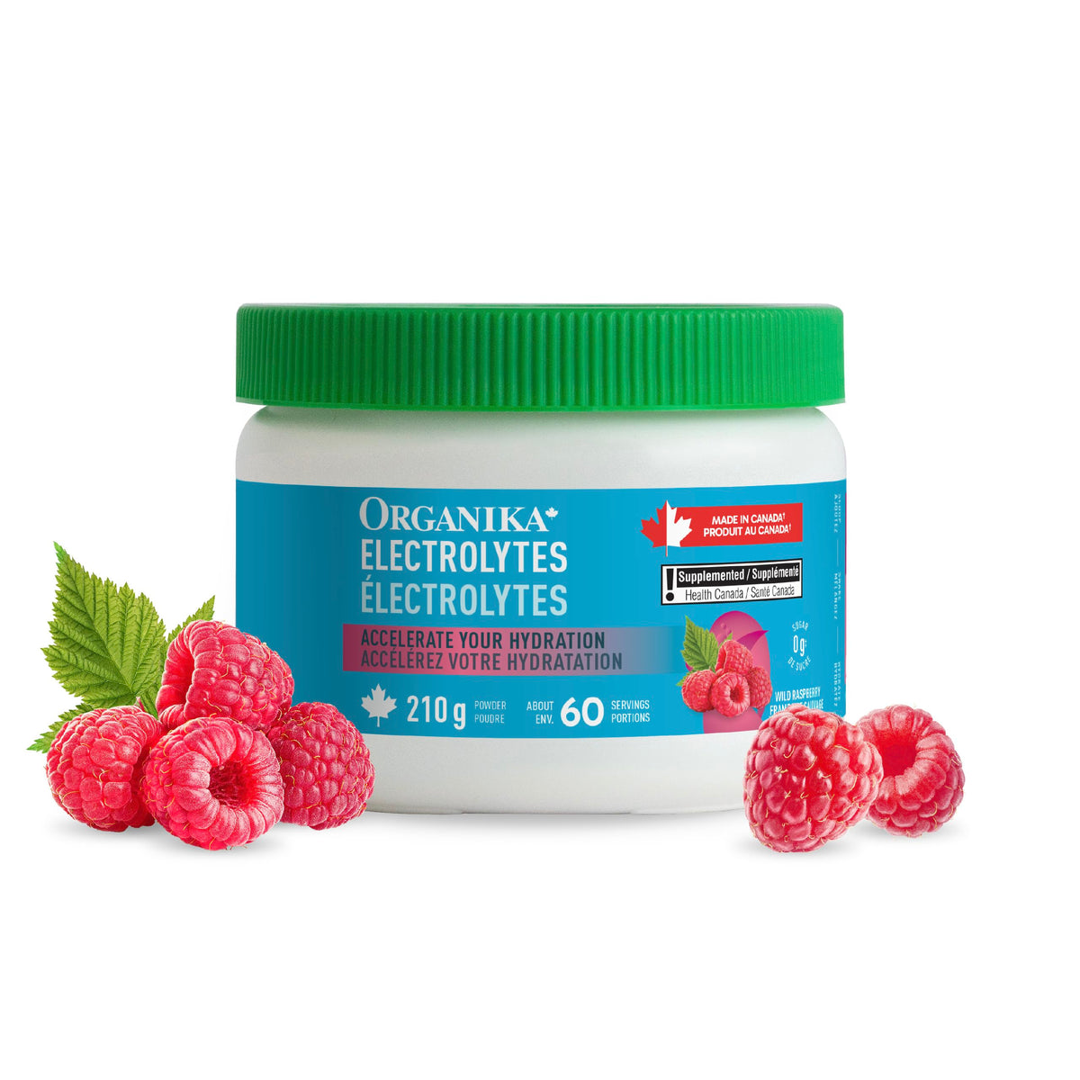 Organika Canadian-Made Electrolytes Powder |Classic Lemonade - 210g