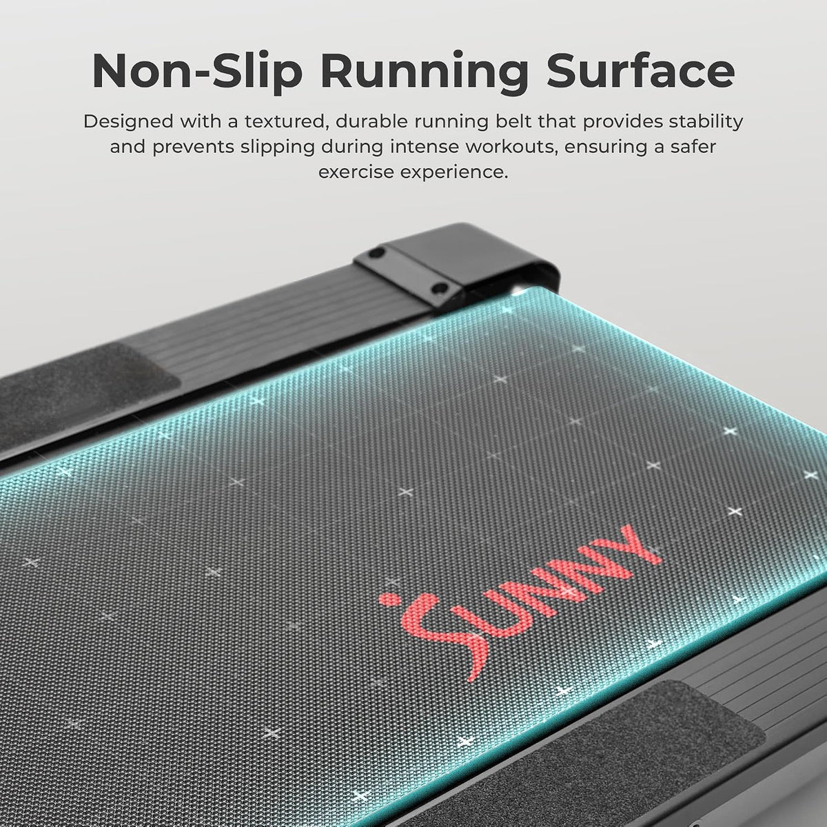 Sunny Health & Fitness Compact & Foldable Treadmill, Dual Mode Walking/Running, Non-Electric, Fixed Incline Design, Non-Slip Surface, Optional Bluetooth Free Connection with SunnyFit App