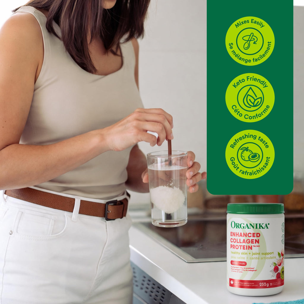 Organika Enhanced Collagen Peptides Powder (Type 1 & 3) | Unflavoured - 500g, 50 servings