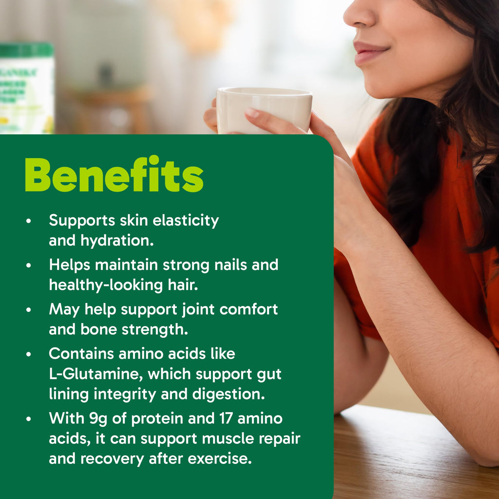 Organika Enhanced Collagen Peptides Powder (Type 1 & 3) | Unflavoured - 500g, 50 servings