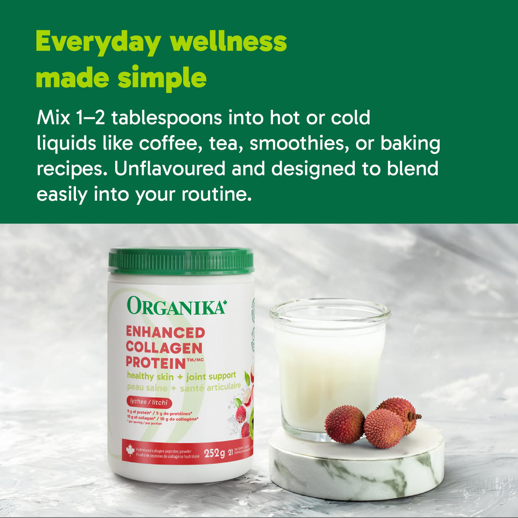 Organika Enhanced Collagen Peptides Powder (Type 1 & 3) | Unflavoured - 500g, 50 servings
