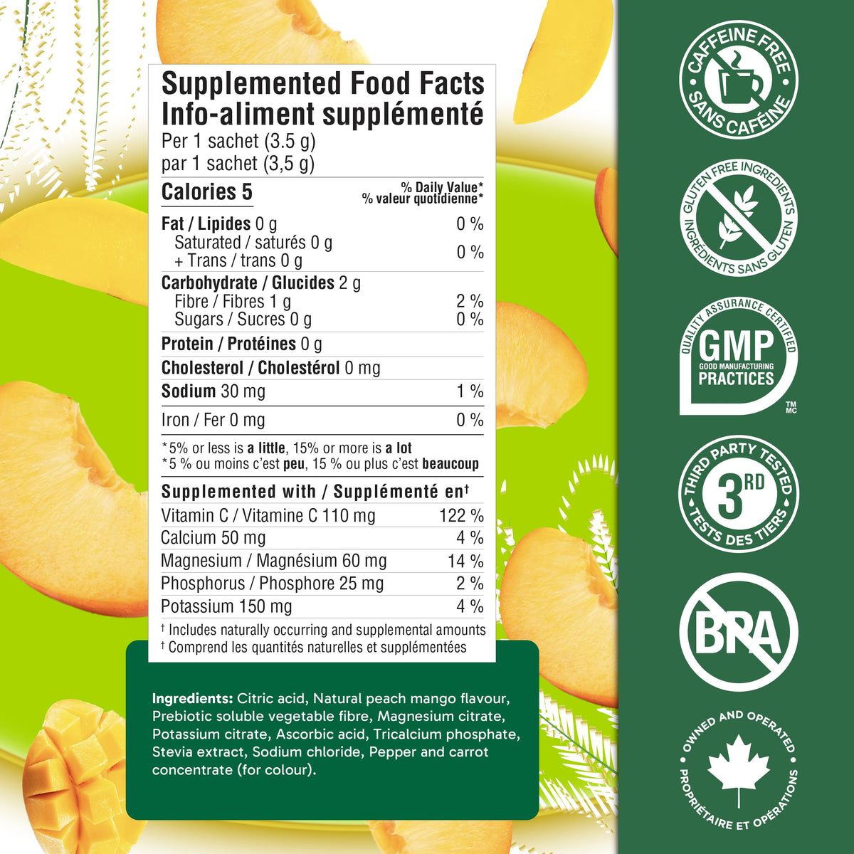 Organika Canadian-Made Electrolytes Powder |Classic Lemonade - 210g